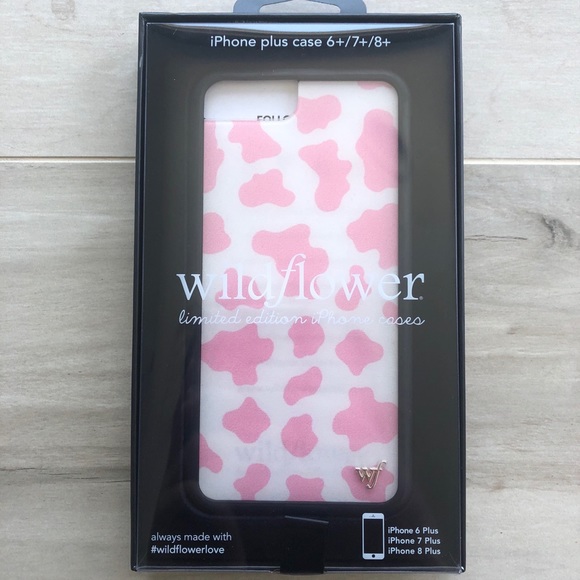 Wildflowers Accessories - Wildflower Pink Cow Print Case + Screen Protector